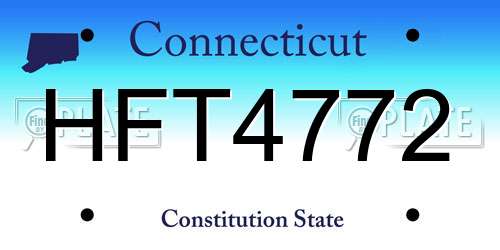 HFT4772 Connecticut License Plate