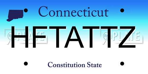 HFTATTZ Connecticut License Plate