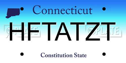 HFTATZT Connecticut License Plate