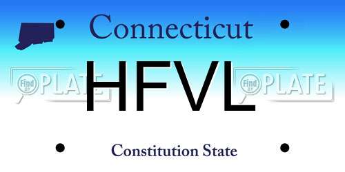 HFVL Connecticut License Plate
