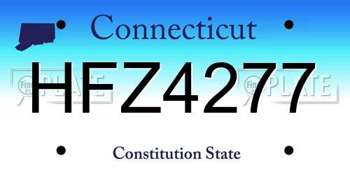 HFZ4277 Connecticut License Plate