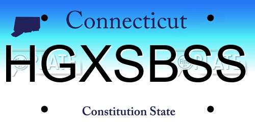 HGXSBSS Connecticut License Plate