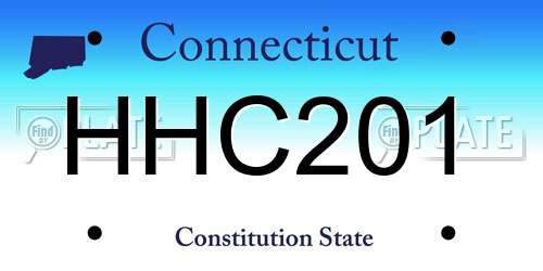 HHC201 Connecticut License Plate