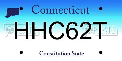 HHC62T Connecticut License Plate