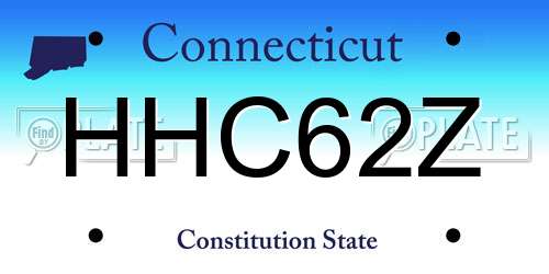HHC62Z Connecticut License Plate