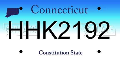 HHK2192 Connecticut License Plate