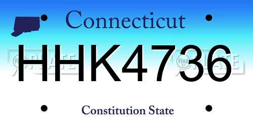 HHK4736 Connecticut License Plate