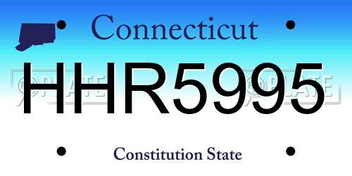 HHR5995 Connecticut License Plate