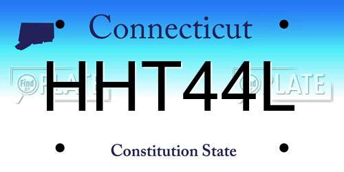 HHT44L Connecticut License Plate