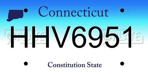 HHV6951 Connecticut License Plate