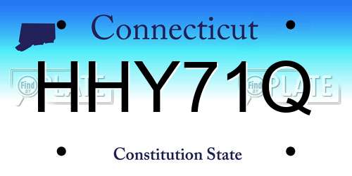 HHY71Q Connecticut License Plate