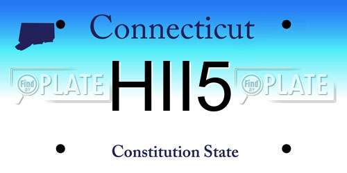 HII5 Connecticut License Plate