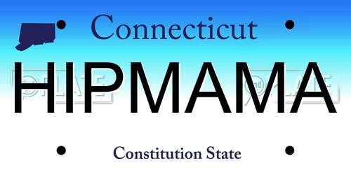 HIPMAMA Connecticut License Plate