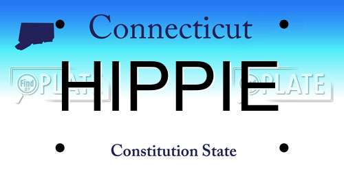 HIPPIE Connecticut License Plate