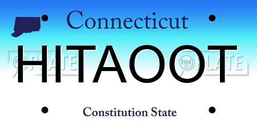HITAOOT Connecticut License Plate