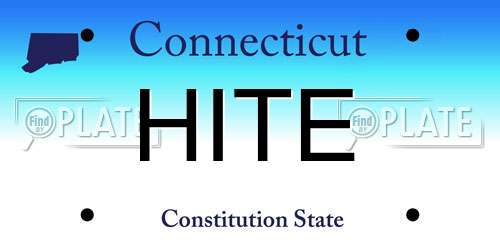 HITE Connecticut License Plate