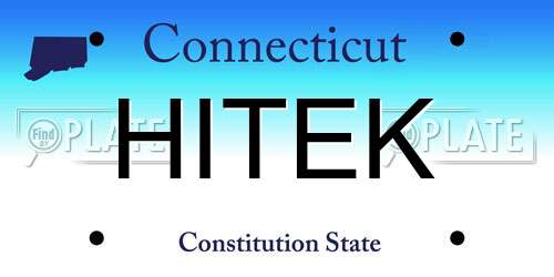 HITEK Connecticut License Plate