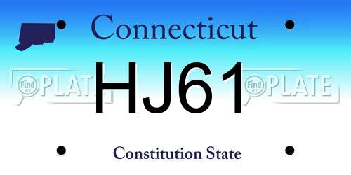 HJ61 Connecticut License Plate