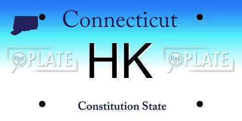 HK Connecticut License Plate