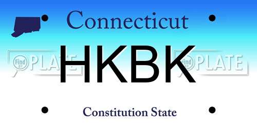 HKBK Connecticut License Plate