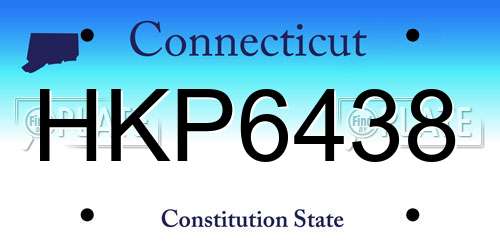 HKP6438 Connecticut License Plate