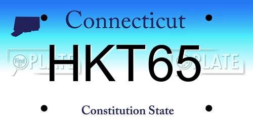 HKT65 Connecticut License Plate