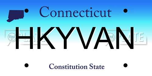 HKYVAN Connecticut License Plate