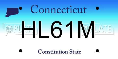 HL61M Connecticut License Plate