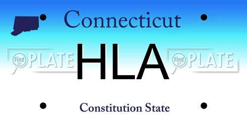 HLA Connecticut License Plate