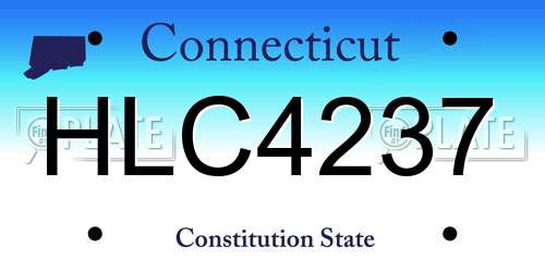 HLC4237 Connecticut License Plate