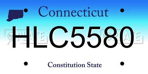HLC5580 Connecticut License Plate