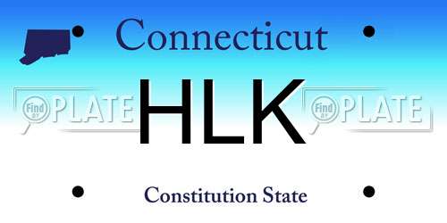 HLK Connecticut License Plate