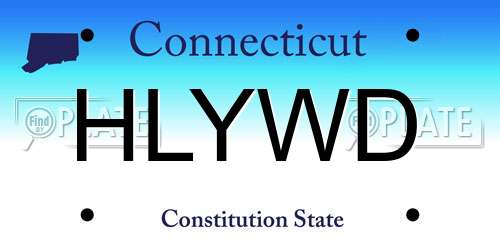 HLYWD Connecticut License Plate