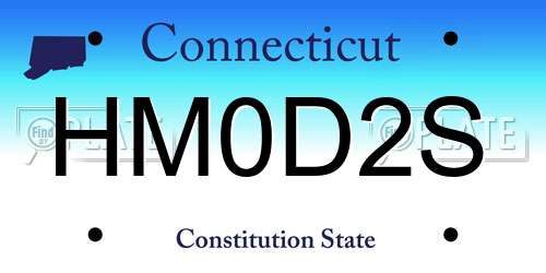 HM0D2S Connecticut License Plate