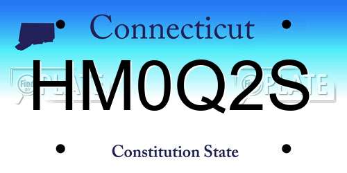 HM0Q2S Connecticut License Plate