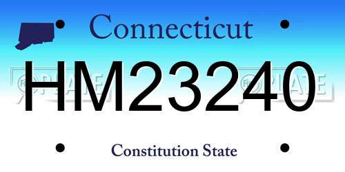 HM23240 Connecticut License Plate
