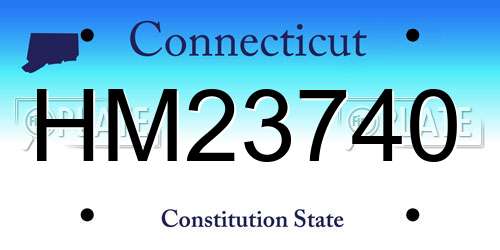 HM23740 Connecticut License Plate
