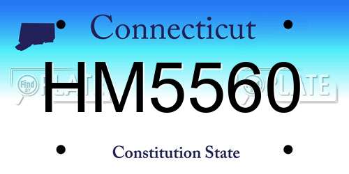 HM5560 Connecticut License Plate