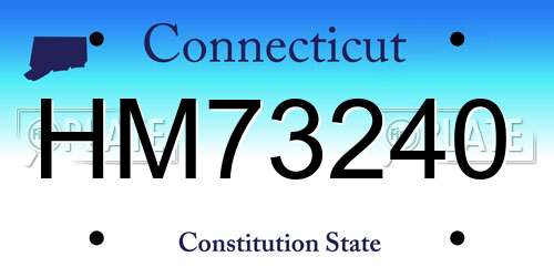 HM73240 Connecticut License Plate