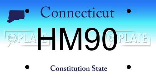 HM90 Connecticut License Plate