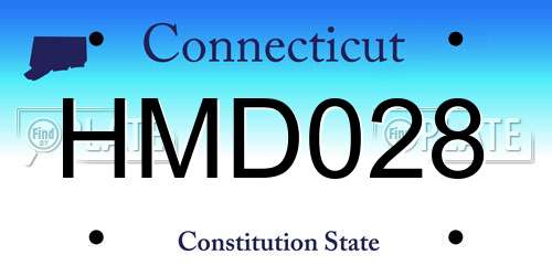 HMD028 Connecticut License Plate