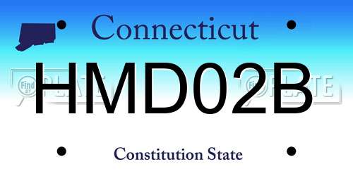 HMD02B Connecticut License Plate