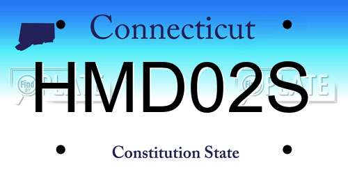 HMD02S Connecticut License Plate