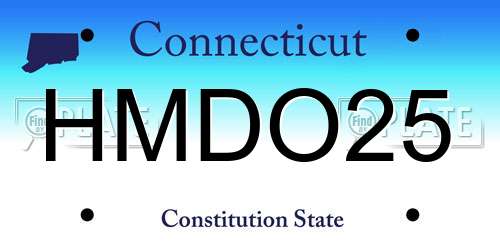 HMDO25 Connecticut License Plate