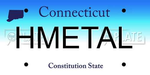 HMETAL Connecticut License Plate