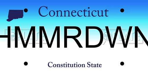 HMMRDWN Connecticut License Plate