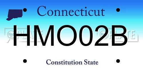 HMO02B Connecticut License Plate