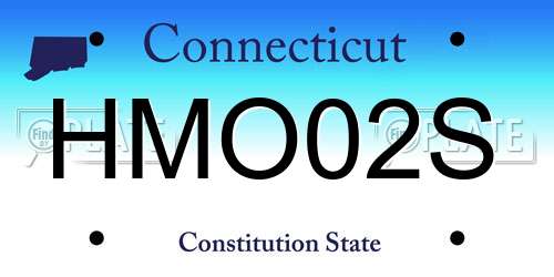 HMO02S Connecticut License Plate