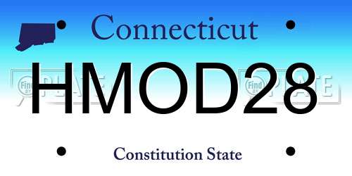 HMOD28 Connecticut License Plate