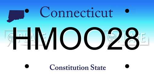 HMOO28 Connecticut License Plate